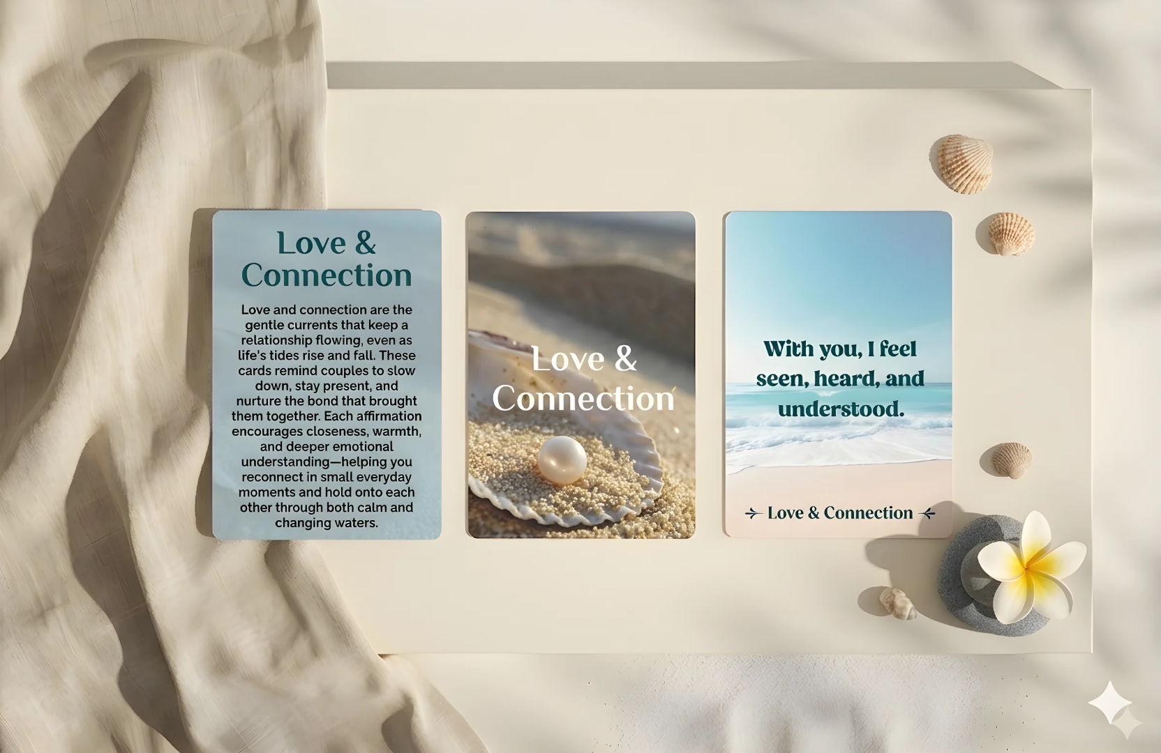 Flowing Together - Affirmation Cards For Couples