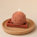 Ice Cream Waffle Candle