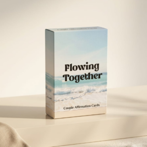 Flowing Together - 30 Couple Affirmation Cards With Wooden Stand