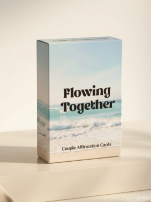 Flowing Together - 30 Couple Affirmation Cards With Wooden Stand