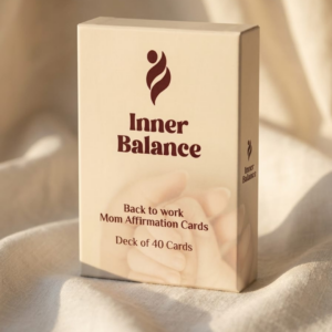 Inner Balance - 30 Daily Affirmation Cards With Wooden Stand for Mothers